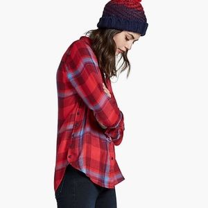 Oversized Lucky Brand Plaid Top